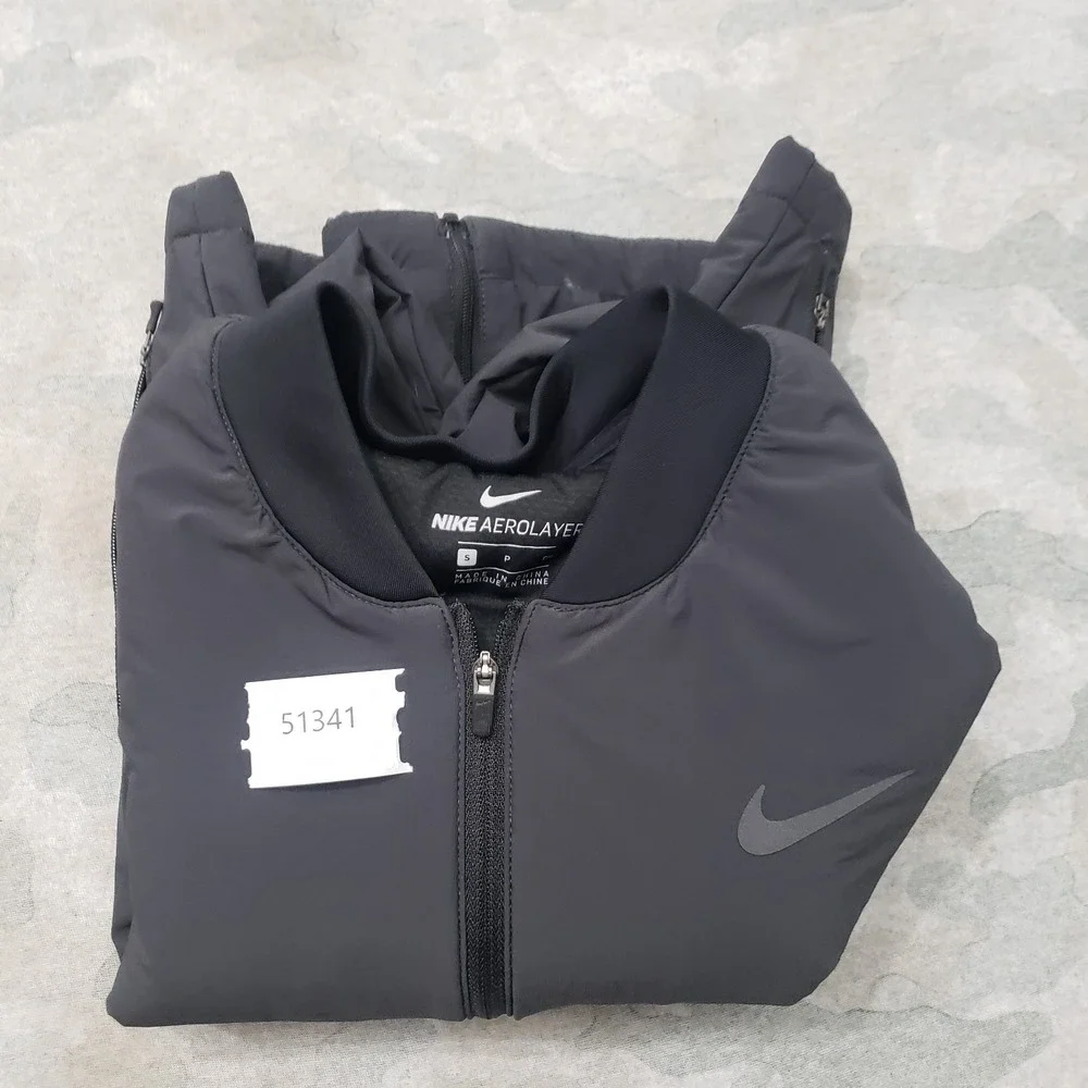 Nike Jacket Womens Small Gray Full Zip Aerolayer Crop